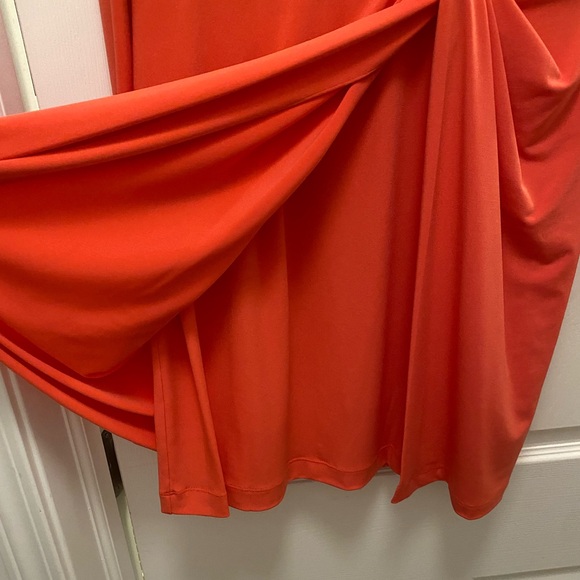 Alex & Alex Side Knot Long Sleeve Jersey Dress in Guava Size 6 - Picture 5 of 7